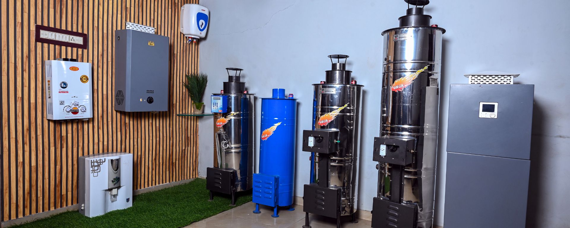 Gas geyser, Wood fired water heater and Gas fired water heater